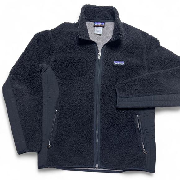 Patagonia Fall ‘08 Retro X Black Fleece Zip Sweater Jacket Womens Large - Picture 2 of 8